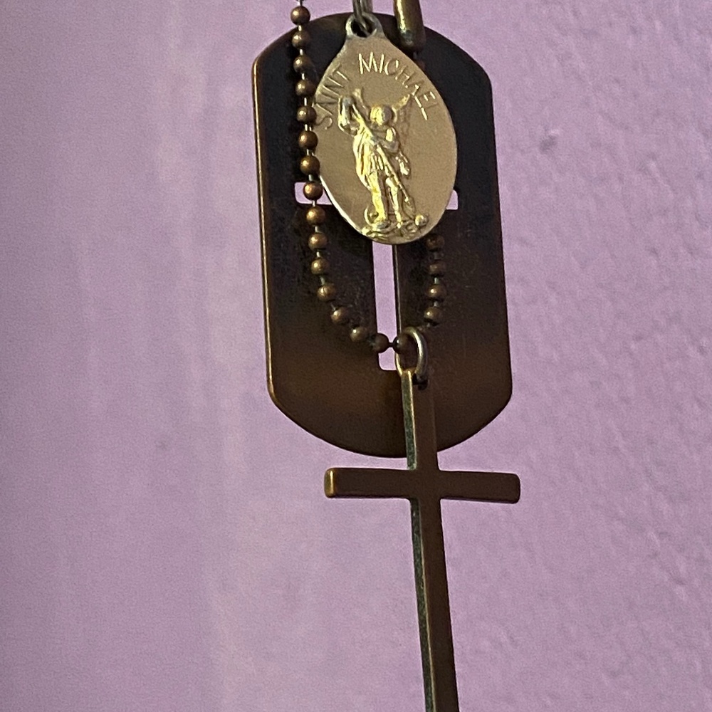 Cross with St.Michael pendant